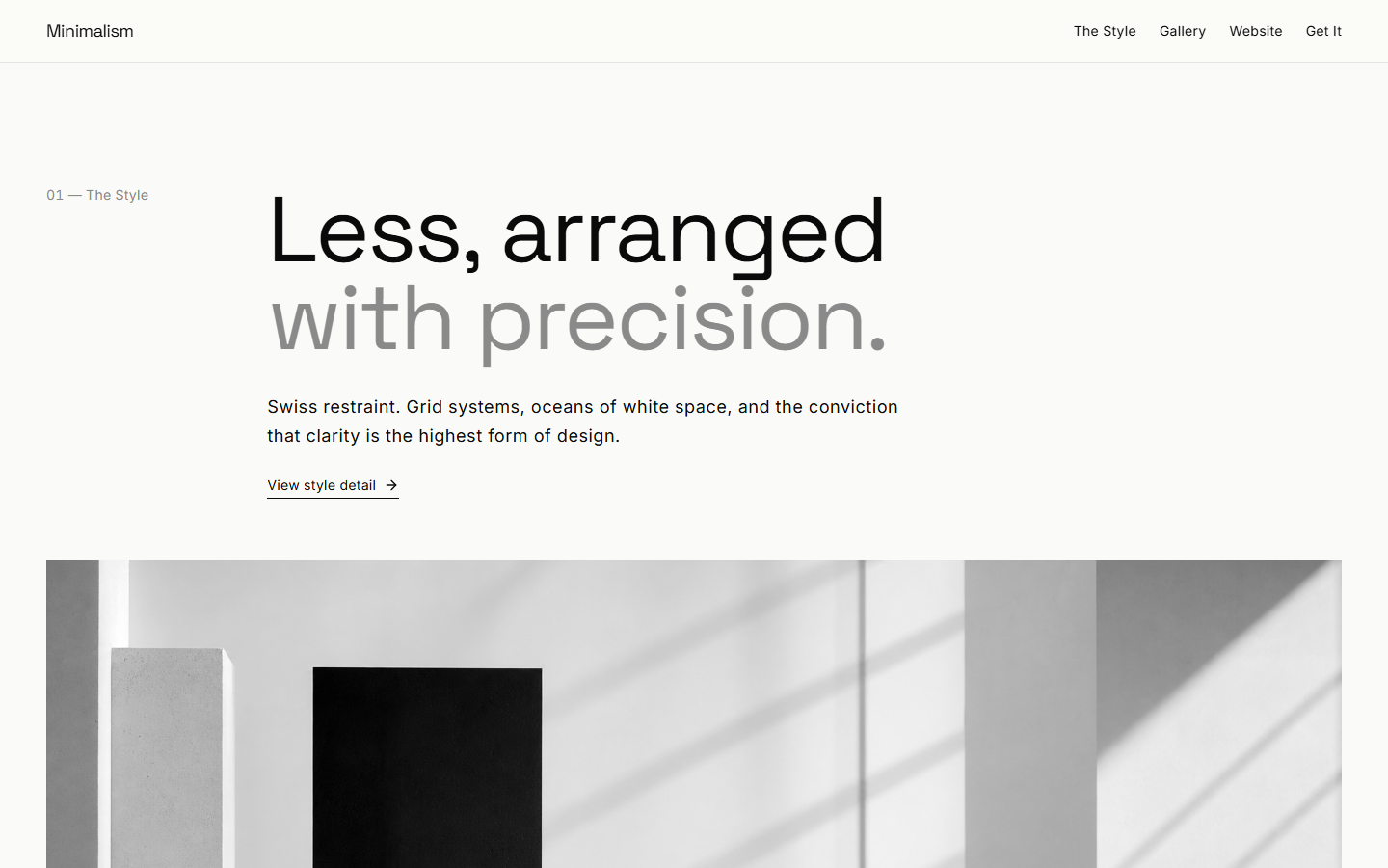Minimalism website world